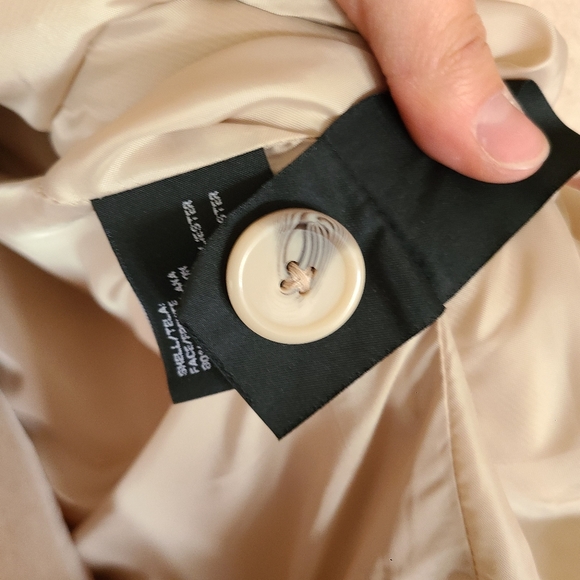 NWOT Warm Wool Light Tan/Cream Mid-long Pea Coat - Picture 5 of 7